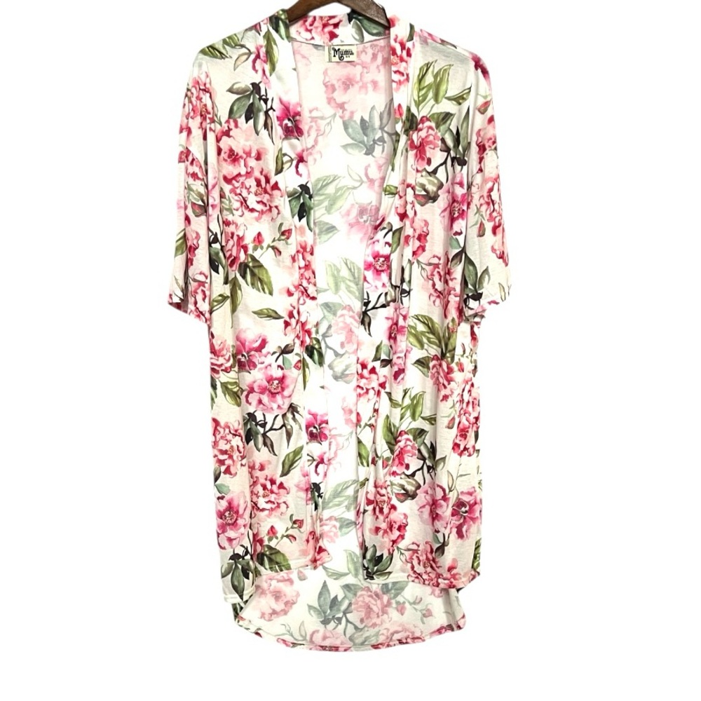 Show Me Your MuMu Brie Robe Floral Robe Roses Kimono MISSING BELT OS
